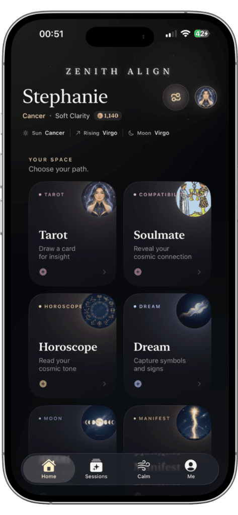 ZenithAlign iOS App Mockup