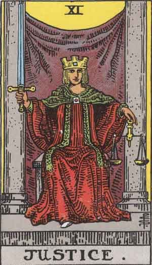 Justice tarot card